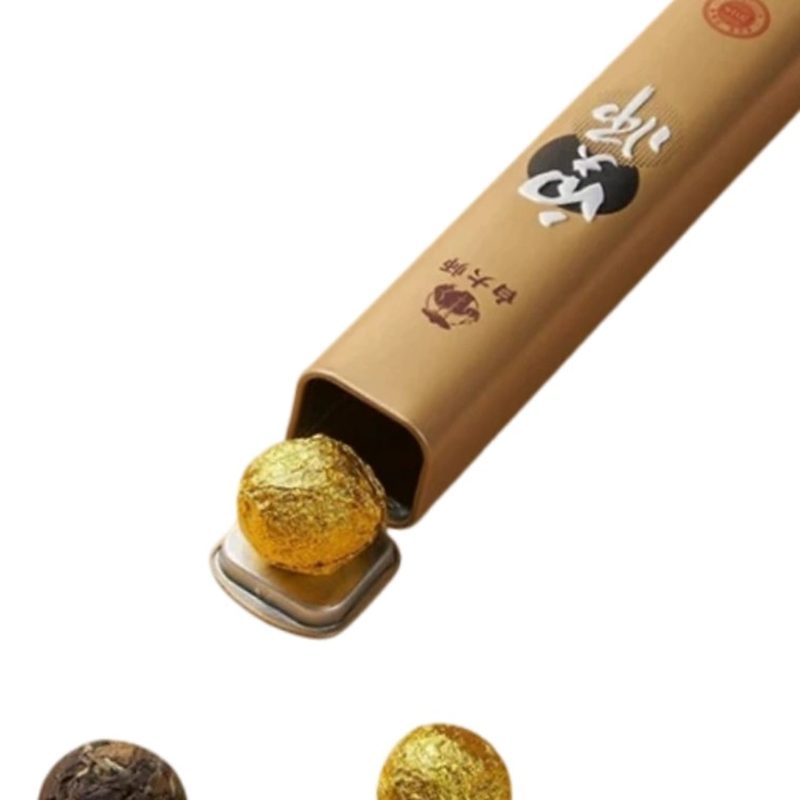 2018年福鼎老白茶 寿眉珍珠 圆柱礼盒装 细节图1